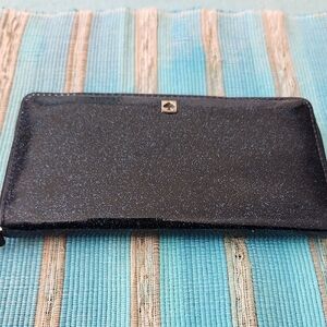 Kate Spade Black Glitter Wallet
